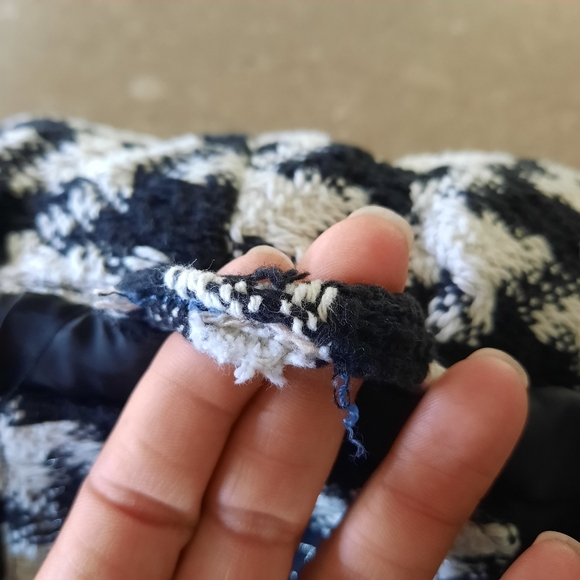 Wool Blend Oversized Houndstooth Coat Jacket Size Med Black White Rue 21 - Picture 13 of 16